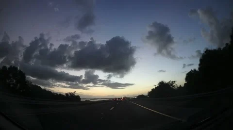 Sunrise Drive Stock Footage 66791070