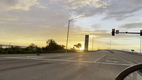 Sunrise Drive over the Bridge. Stock Footage 207741345