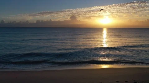 Sunrise drone shot 库存影片 123920814