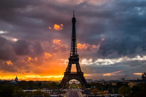 Sunrise at Eiffel Tower Stock-Fotos