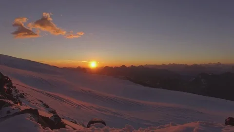 Sunrise Elbrus Aerial 스톡 동영상 80365460