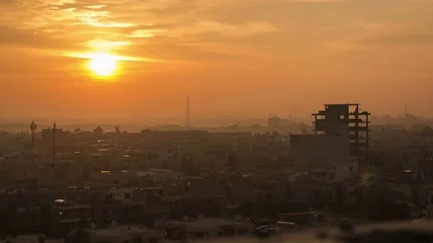 Sunrise in Erbil Stock Footage 76549322