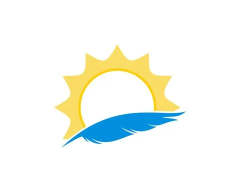 Sunrise on the feather vector illustration Stock Illustration