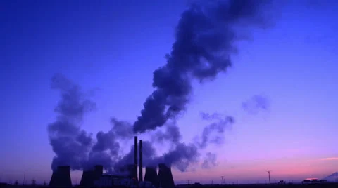 Sunrise at ferrybridge coal powered power station united kingdom Stock Footage 34361417