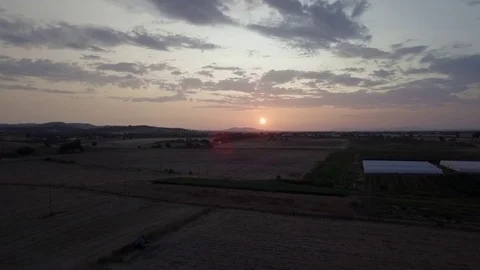 Sunrise on the fields Video stock 84682658