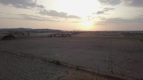 Sunrise on the fields4 Video stock 84706703