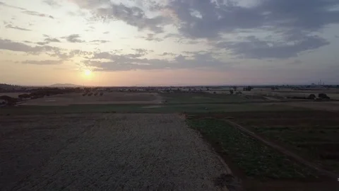 Sunrise on the fields5 Video stock 84719668