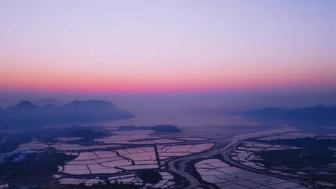 Sunrise of fish poods Stock Footage 301600198