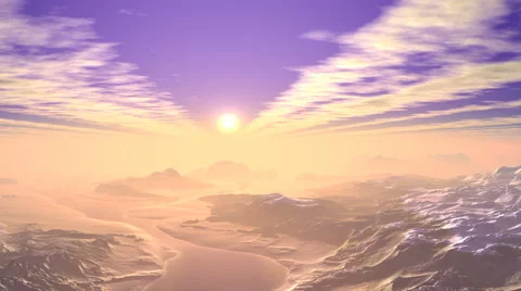 Sunrise from the fog Stock Footage 42173102