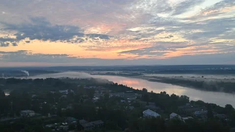 Sunrise fog Stock Footage 214515592