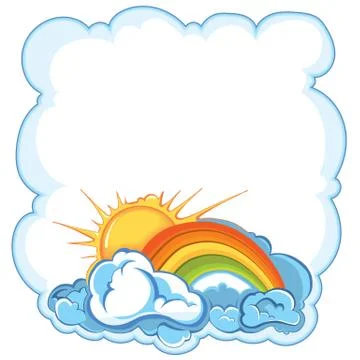 Sunrise frame Stock Illustration