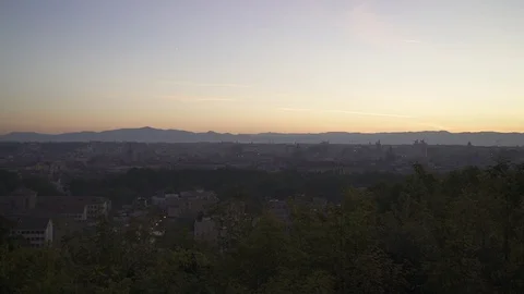 Sunrise from Gianicolo Video stock 85549352