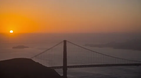Sunrise at Golden Gate Stock Footage 37579010