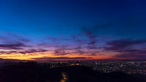 Sunrise Griffith Observatory Los Angles California Stock Footage 251406371