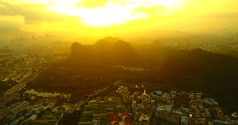 Sunrise  in   Guiling Stock-Footage 69018045