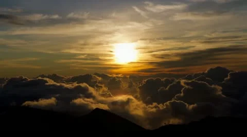 Sunrise Haleakala, Timelapse, Maui, Hawaii, USA Stock Footage