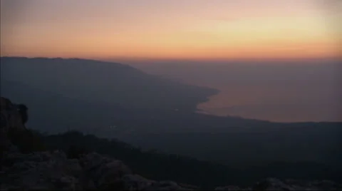 Sunrise from a height of 1234 m Stock Footage 22663895
