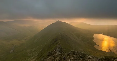 Sunrise at Helvellyn Stock Footage 111883517