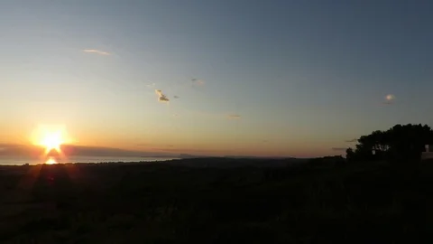 Sunrise from the hill Stock Footage 117337239