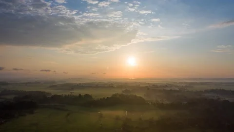 Sunrise at horizon Stock Footage 140038592