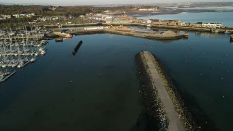 Sunrise in Howth Harbour, one of the north part of Dublin Stock Footage 166626079