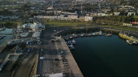 Sunrise in Howth Harbour, one of the north part of Dublin Stock Footage 166626302