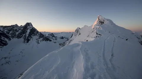 Sunrise in Hurrungane Stock Footage 87804892