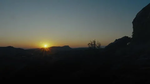 Sunrise hyperlapse desert Red Rock Canyon Las Vegas Nevada Stock Footage 291154433