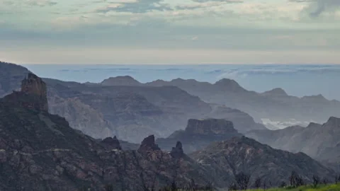 Sunrise hyperlapse over Tejeda, Gran Canaria Stock Footage 132283766