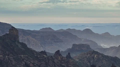 Sunrise hyperlapse over Tejeda, Gran Canaria Stock Footage 283568335