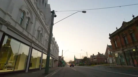 Sunrise hyperlapse through suburban Melbourne 2020, 4K Stock Footage 138342112