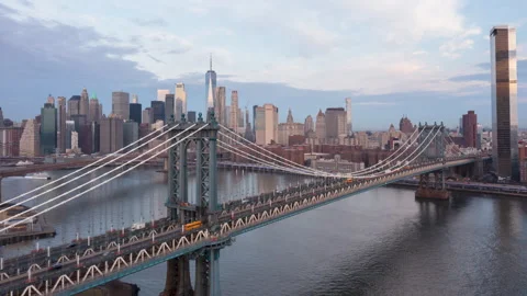 Sunrise Hyperlapse view of Financial District Stock Footage 198459426