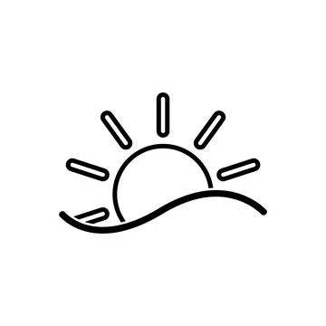 Sunrise icon vector Stock Illustration