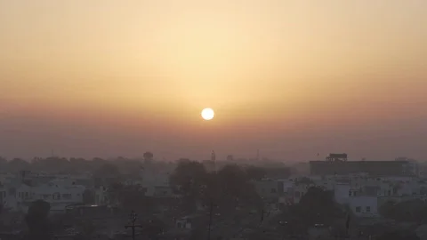 Sunrise In India Stock Footage
