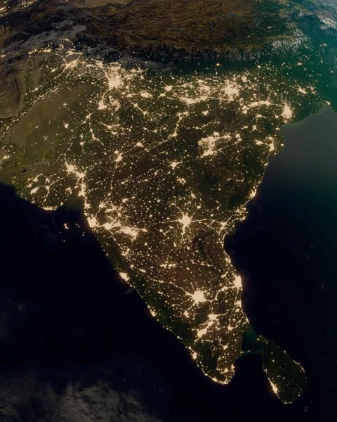Sunrise in India from space 스톡 동영상 318312354