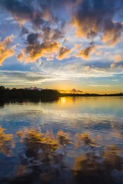 Sunrise on the inlets Stock Photos