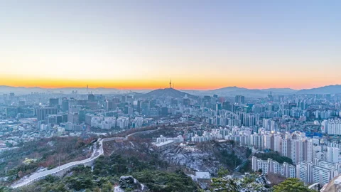 Sunrise inwangsan Stock Footage 307882240