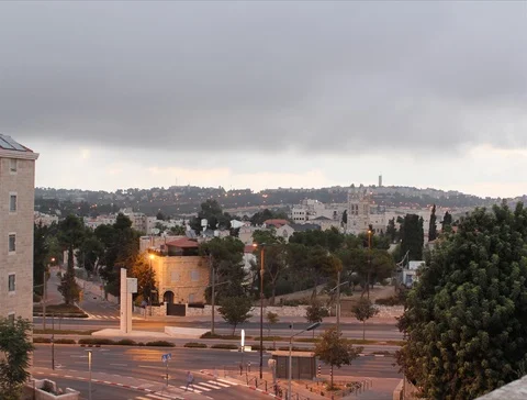 Sunrise in JERUSALEM Stock Footage 89347701