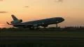 Sunrise KLM landing 1 HD Footage