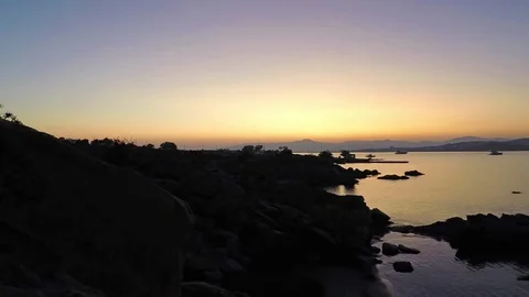 The sunrise in Kolymbithres of Paros, Greece Video stock 82183228