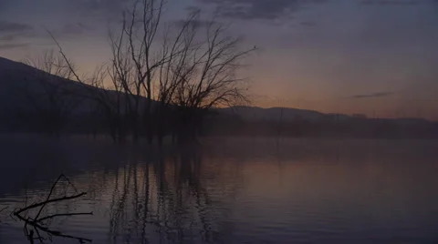 Sunrise on the lagoon Stock Footage 58518016