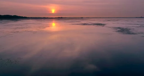 Sunrise on lagoon Video stock 106168127