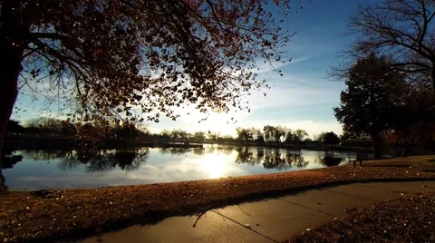 Sunrise at the lake 01 Stock-Footage 44370468