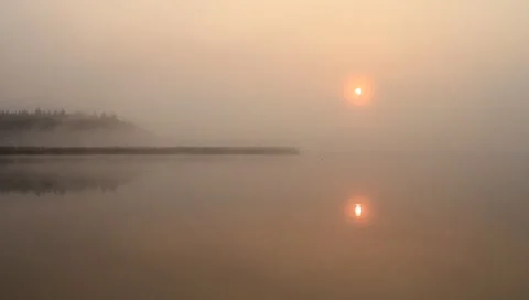 Sunrise at a Lake Stock Footage 6101719