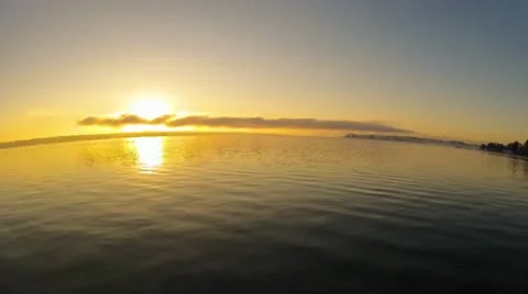 Sunrise on lake Stock Footage 12532594