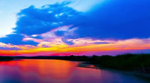 Sunrise at the lake Video stock 12662569