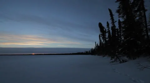Sunrise On Lake Stock Footage 35568816