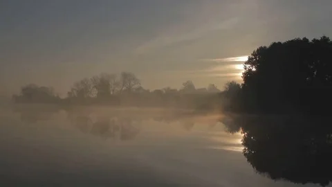 Sunrise on the lake Stock Footage 69255416