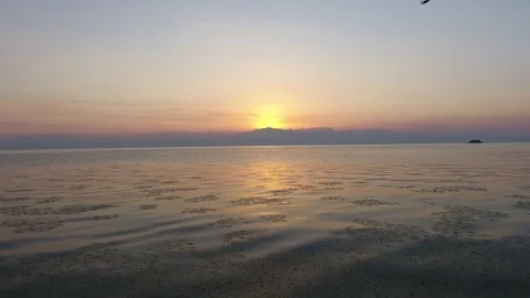 Sunrise on the lake Video stock 77575801