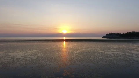 Sunrise on the lake Video stock 77615006